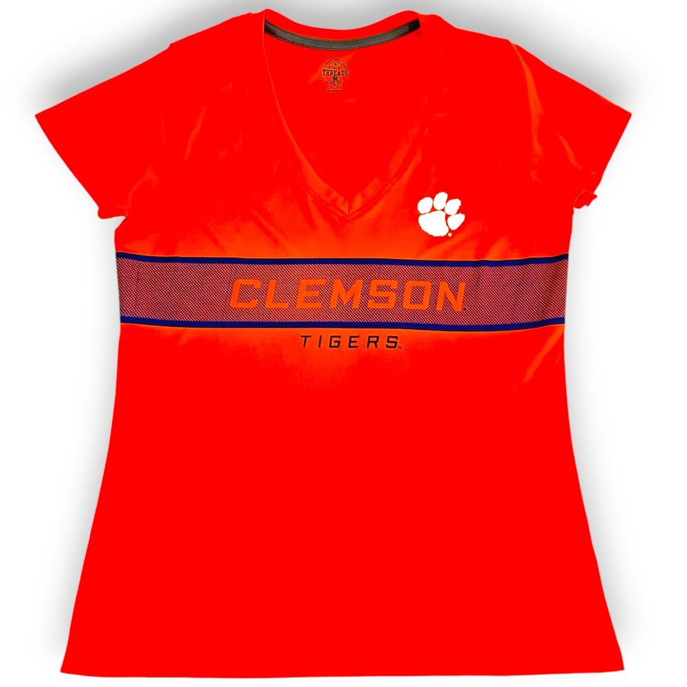 Clemson Tigers Womens Medium Tee Rivalry Threads Pawprint 100% Polyester